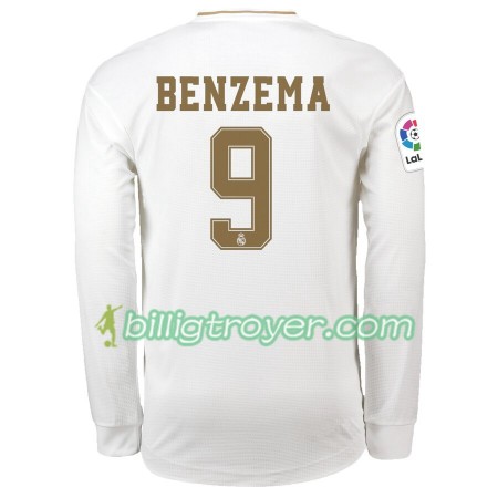 Billige Fotballdrakter Real Madrid Karim Benzema 9 Hjemmedraktsett 2019/20 Langermet